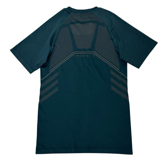 YoungLA Iron Compression Tee Mens Medium Deep Teal Superhero Hydrocool Style 425 - Picture 2 of 6